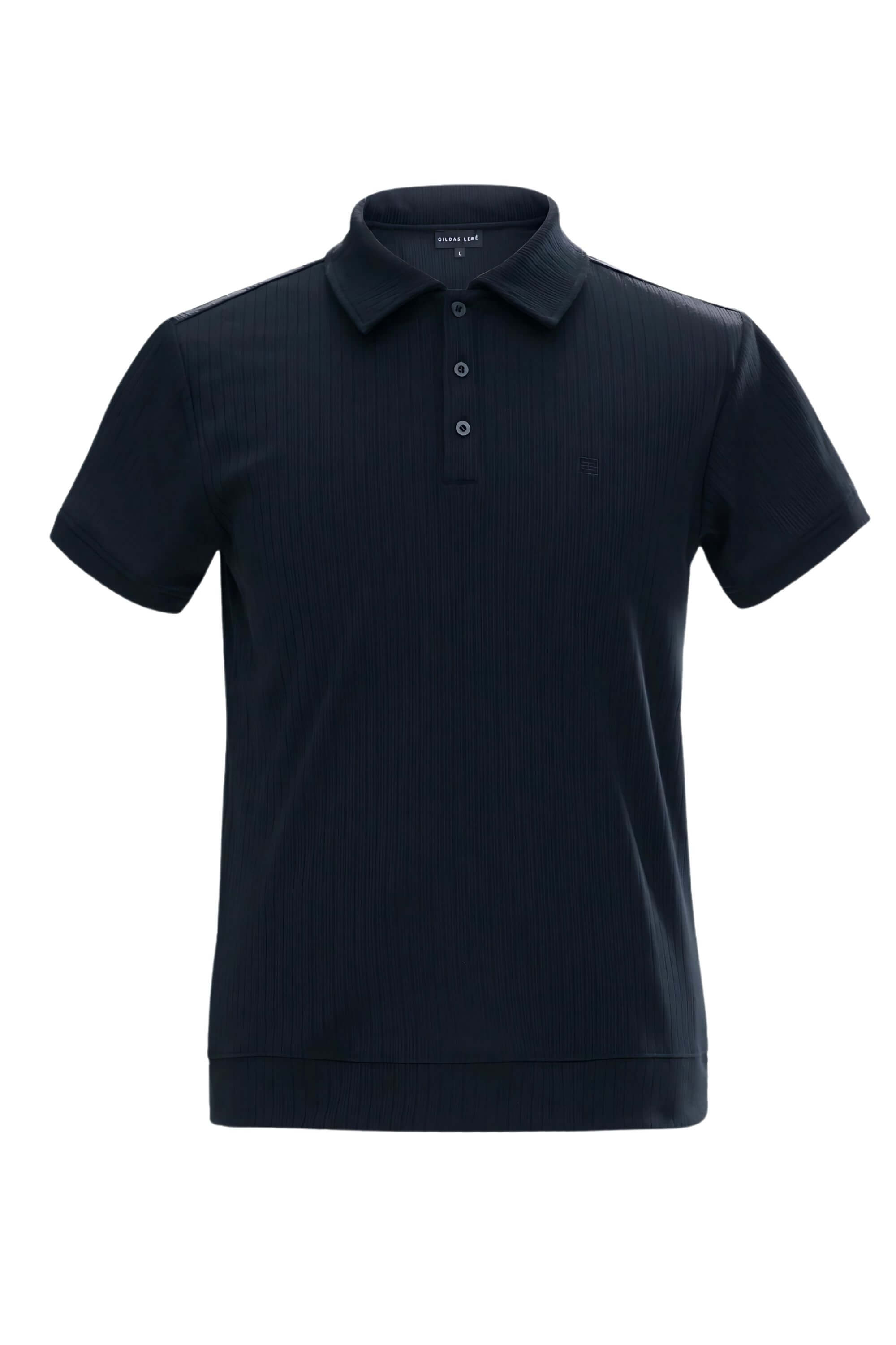 gassin polo shirt black front view #color_black