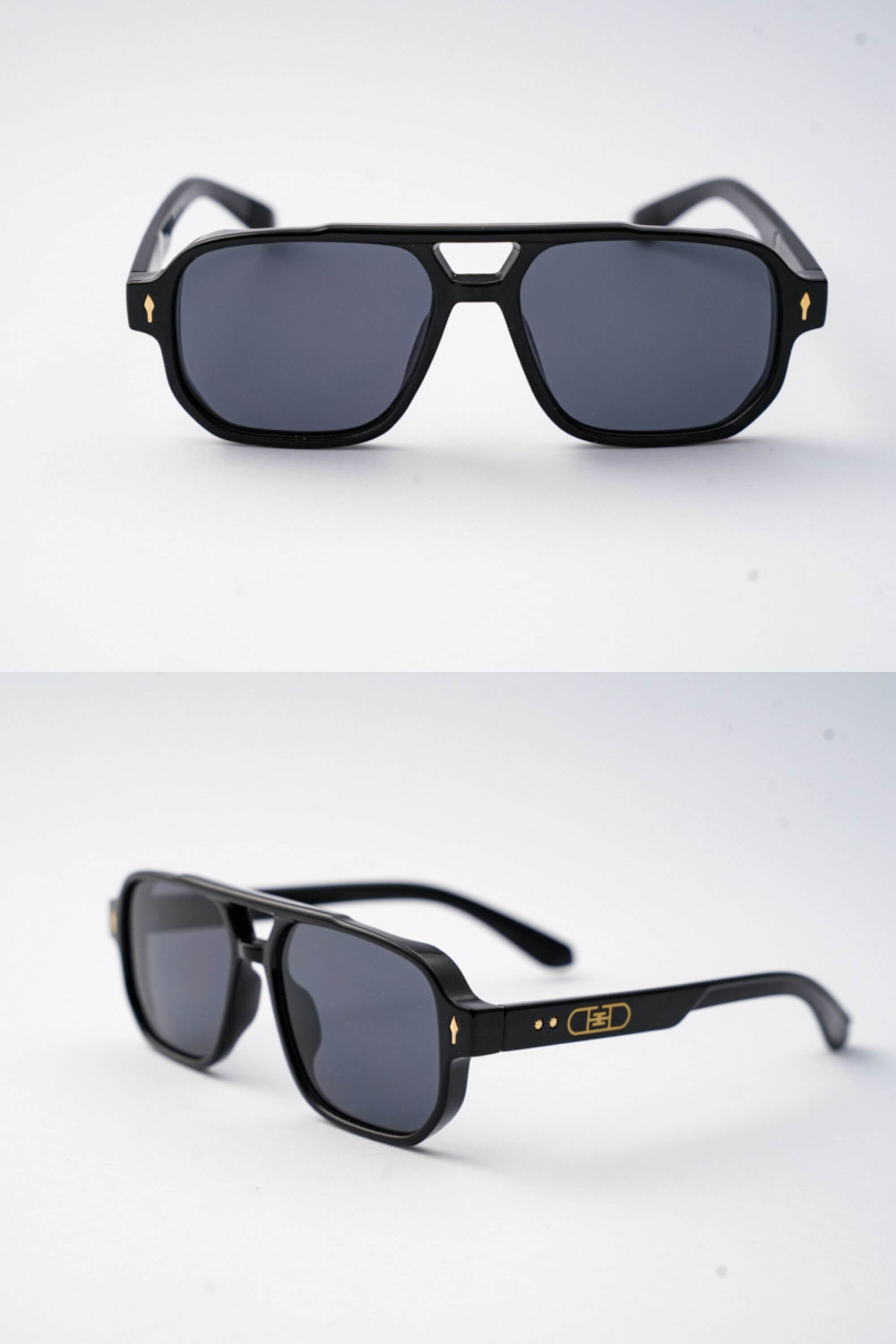 gildas leme acetate sunglasses black view #color_black