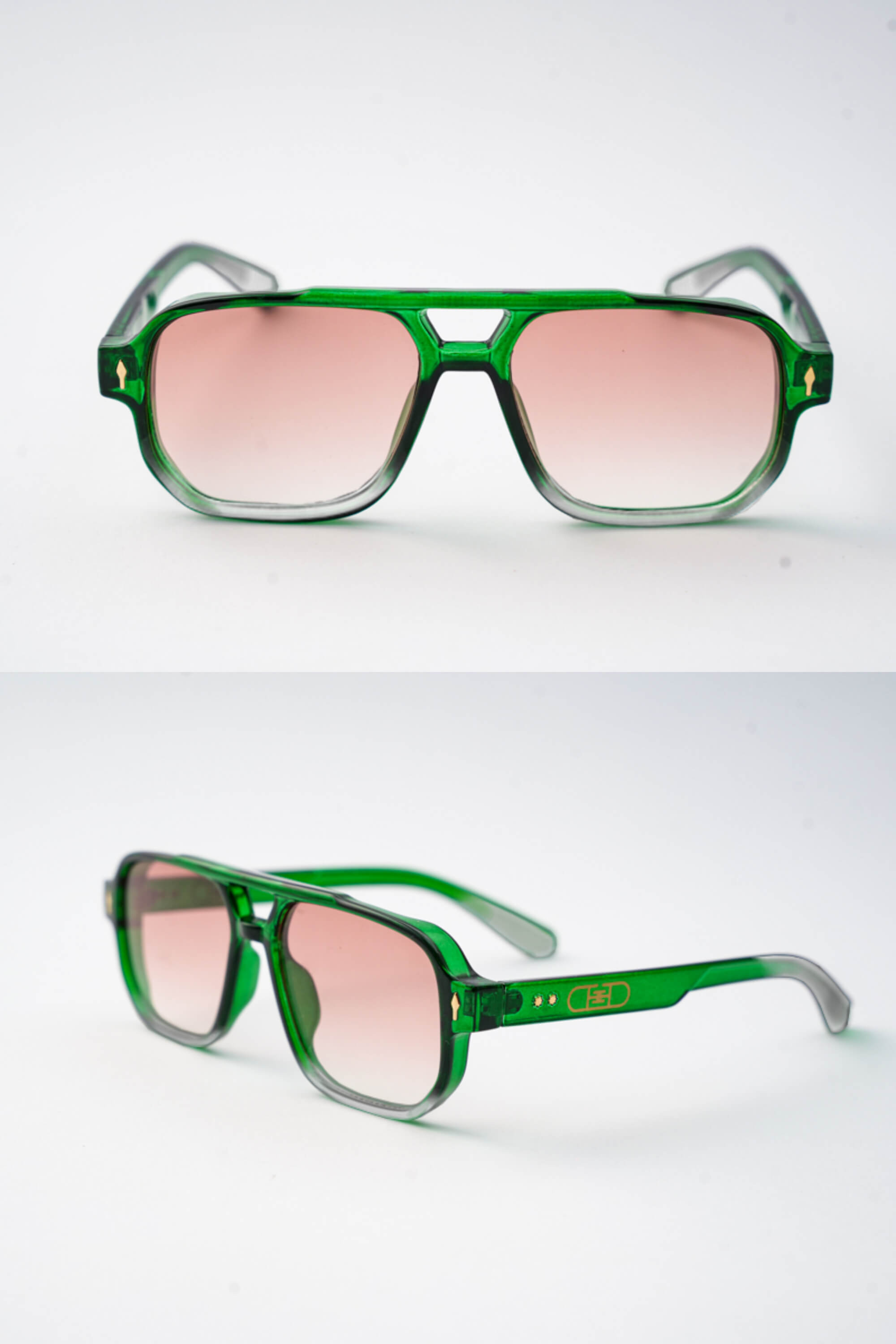 gildas leme acetate sunglasses olive green detail #color_olive green