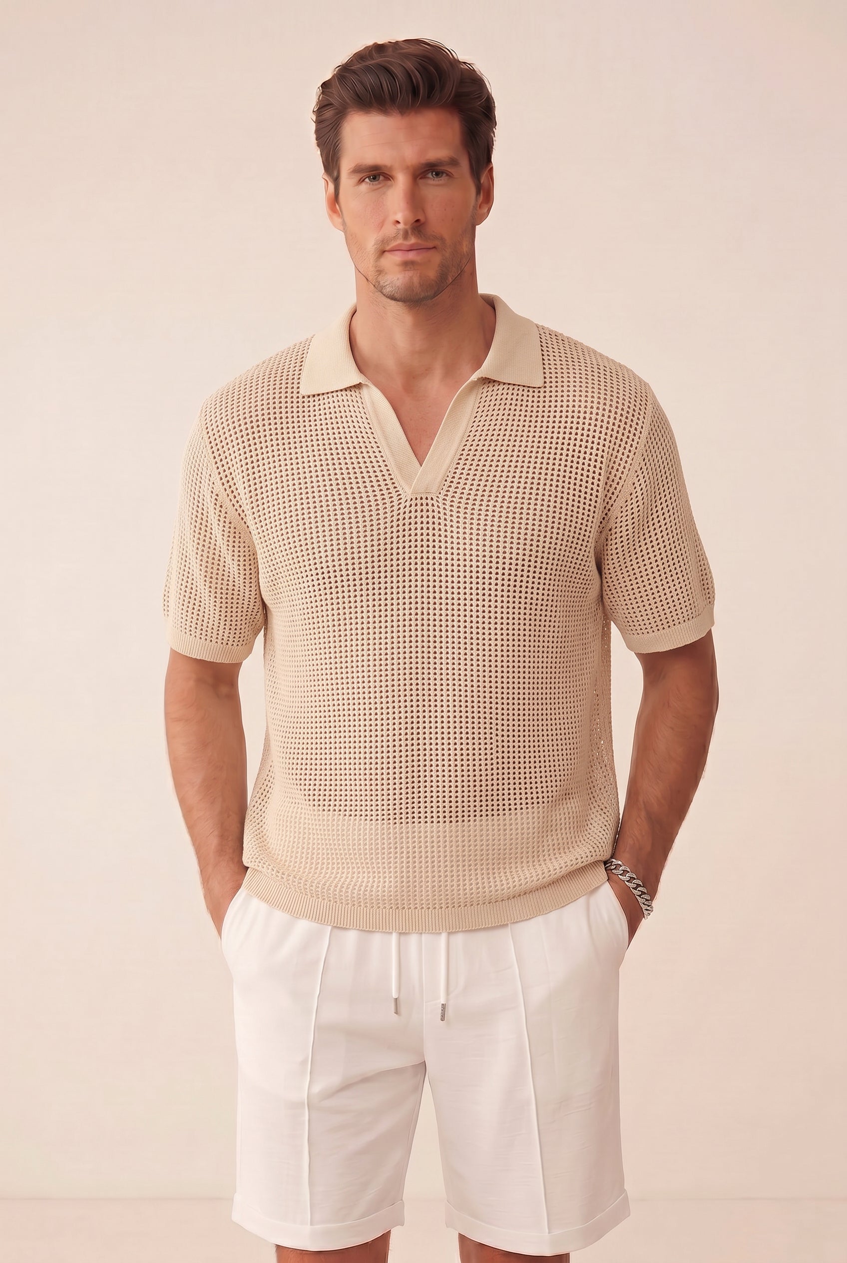 Coast Open-Knit Polo Shirt