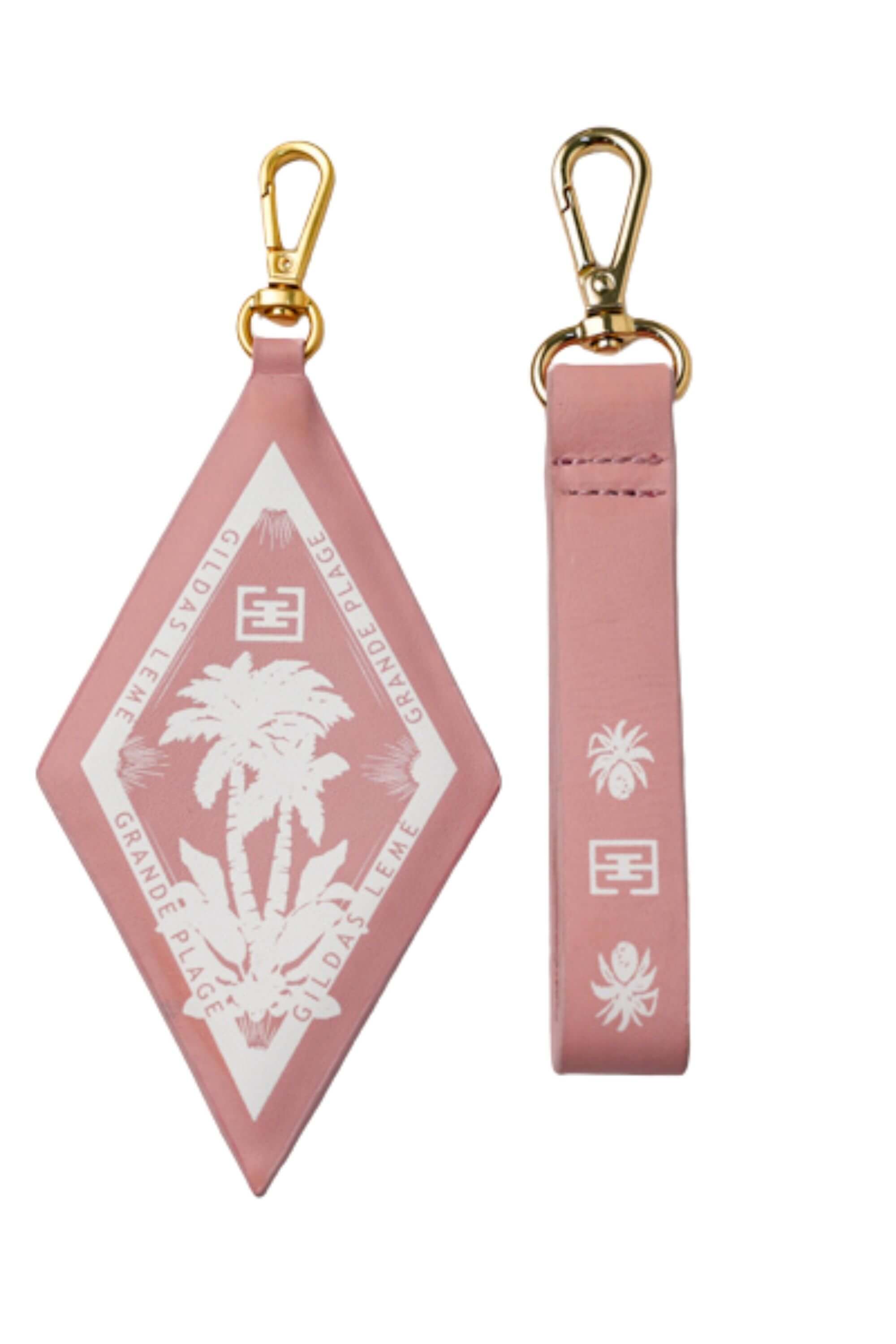 Paradise Edition Bag Charms pink rose - detail shot #color_pink rose 
