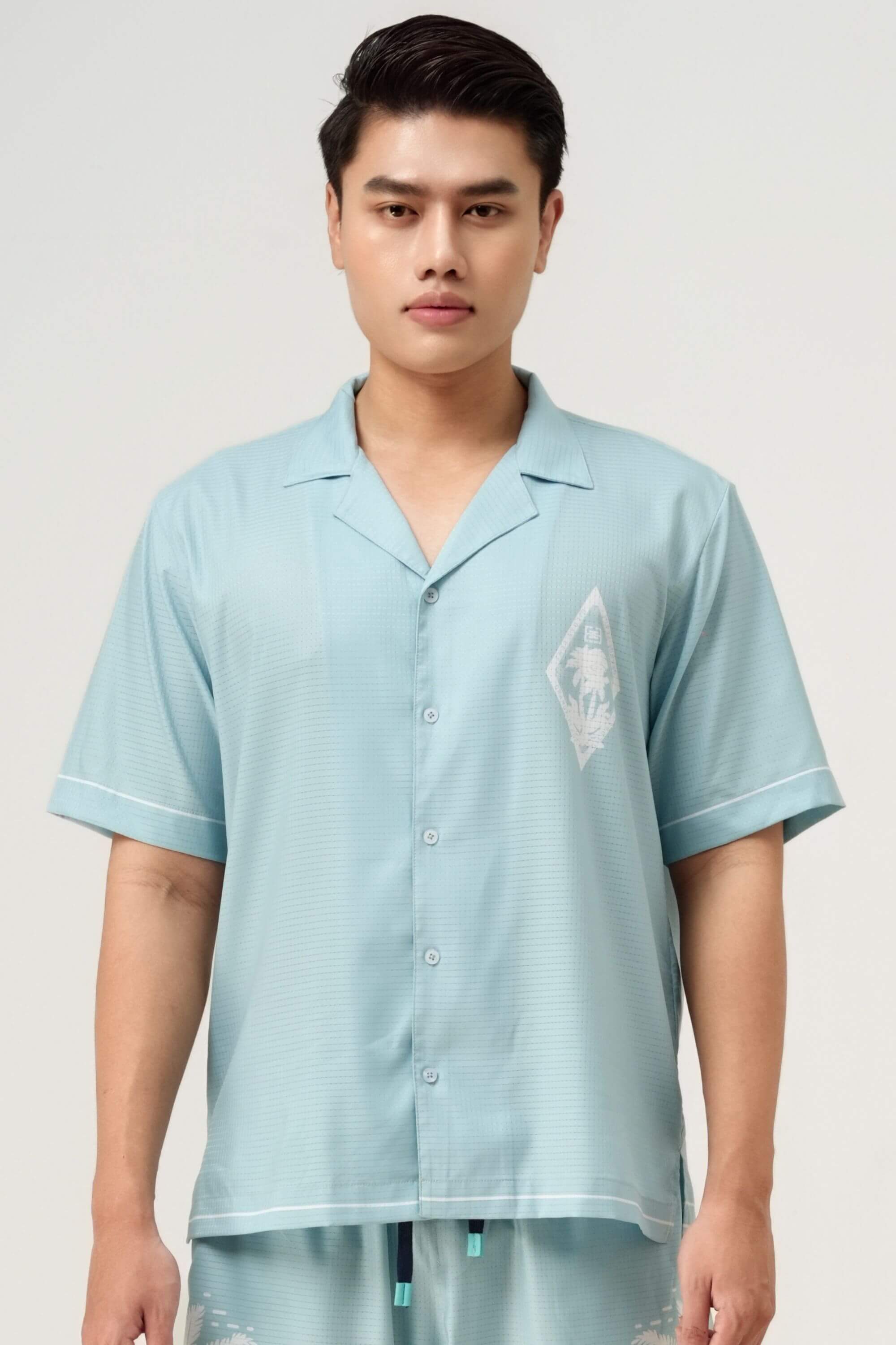 pink paradise resort shirt light blue #color_light blue