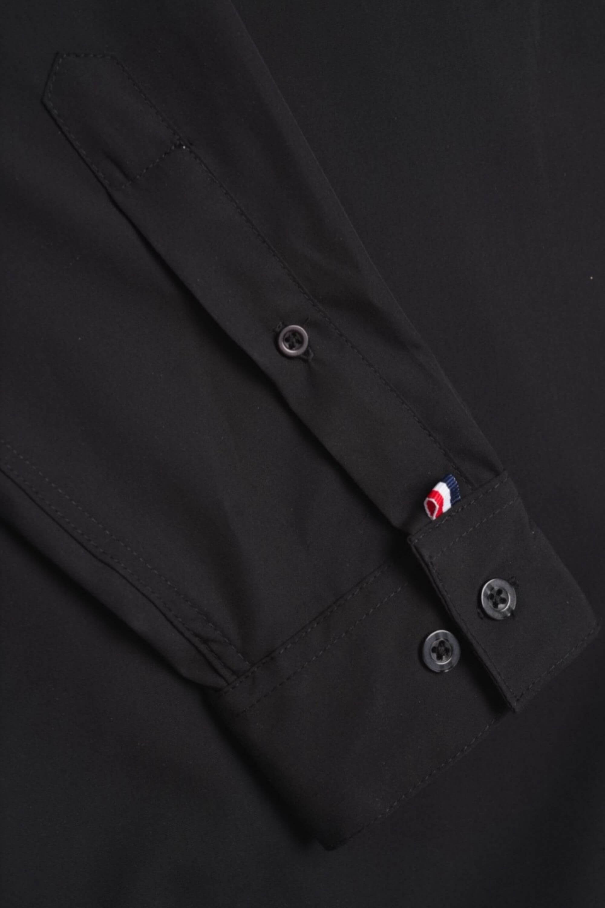 riviera bamboo shirt black sleeve view #color_black