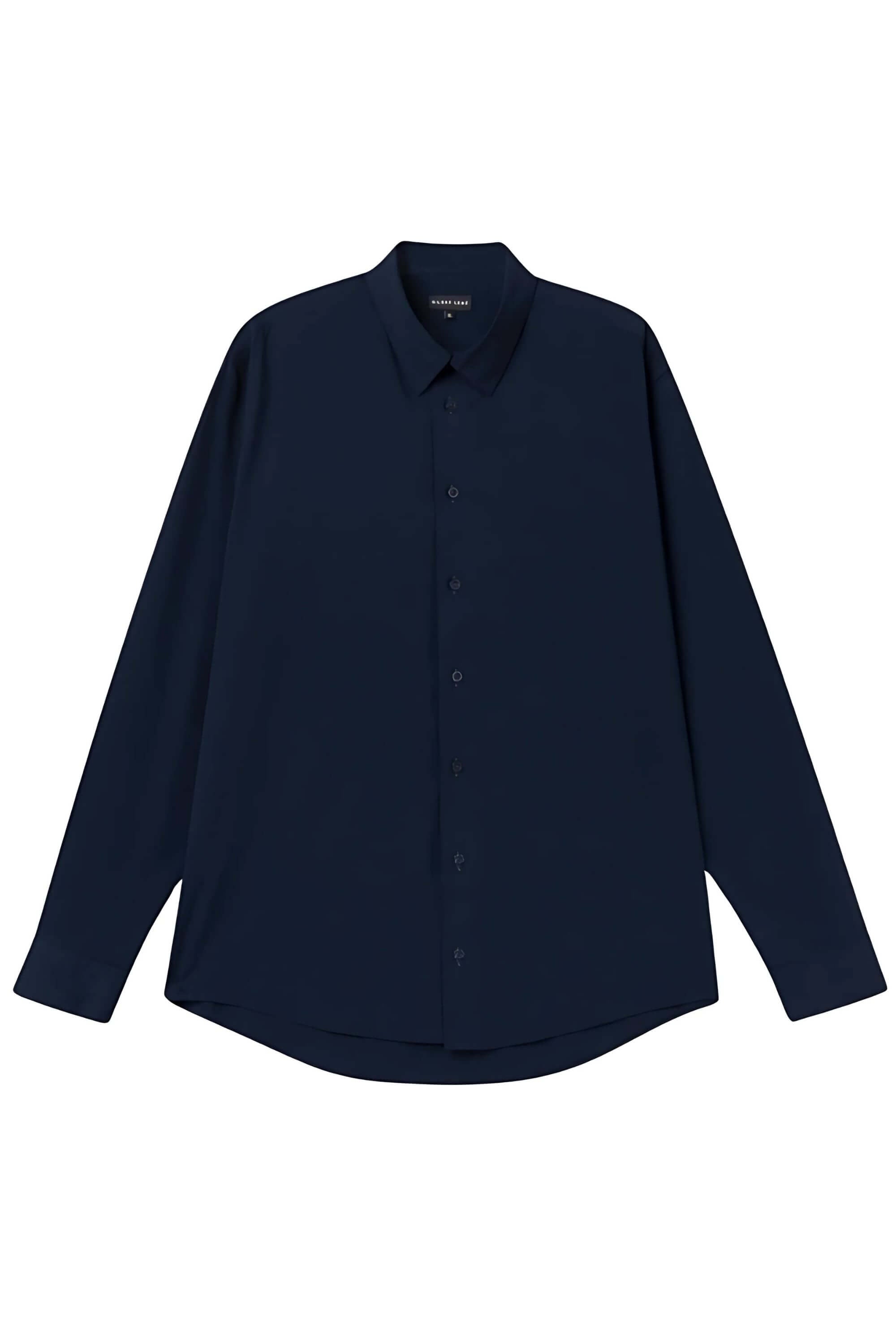 riviera bamboo shirt front view #color_navy