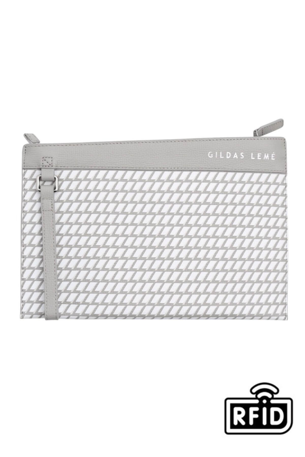 Elegant silver clutch bag for men