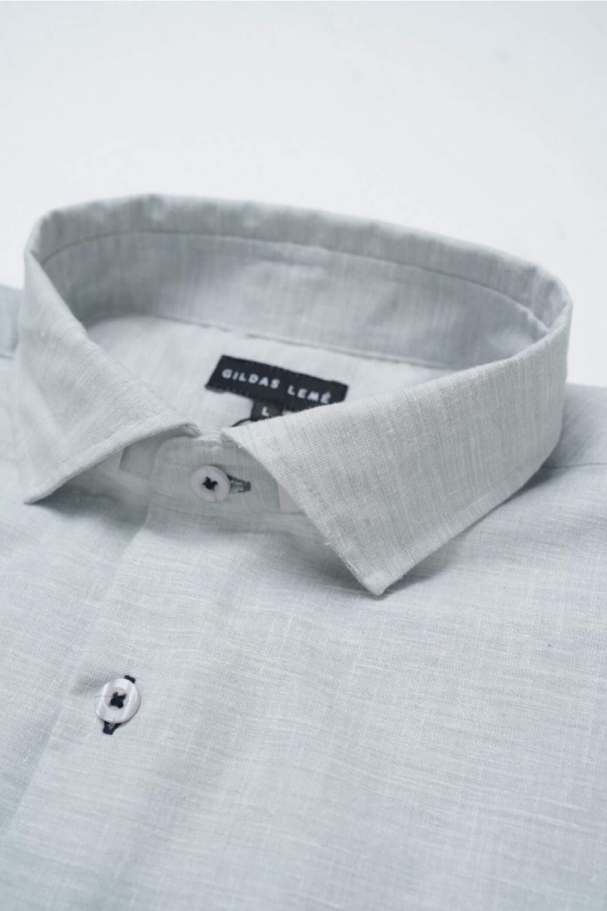 st.raphael linen shirt collar view