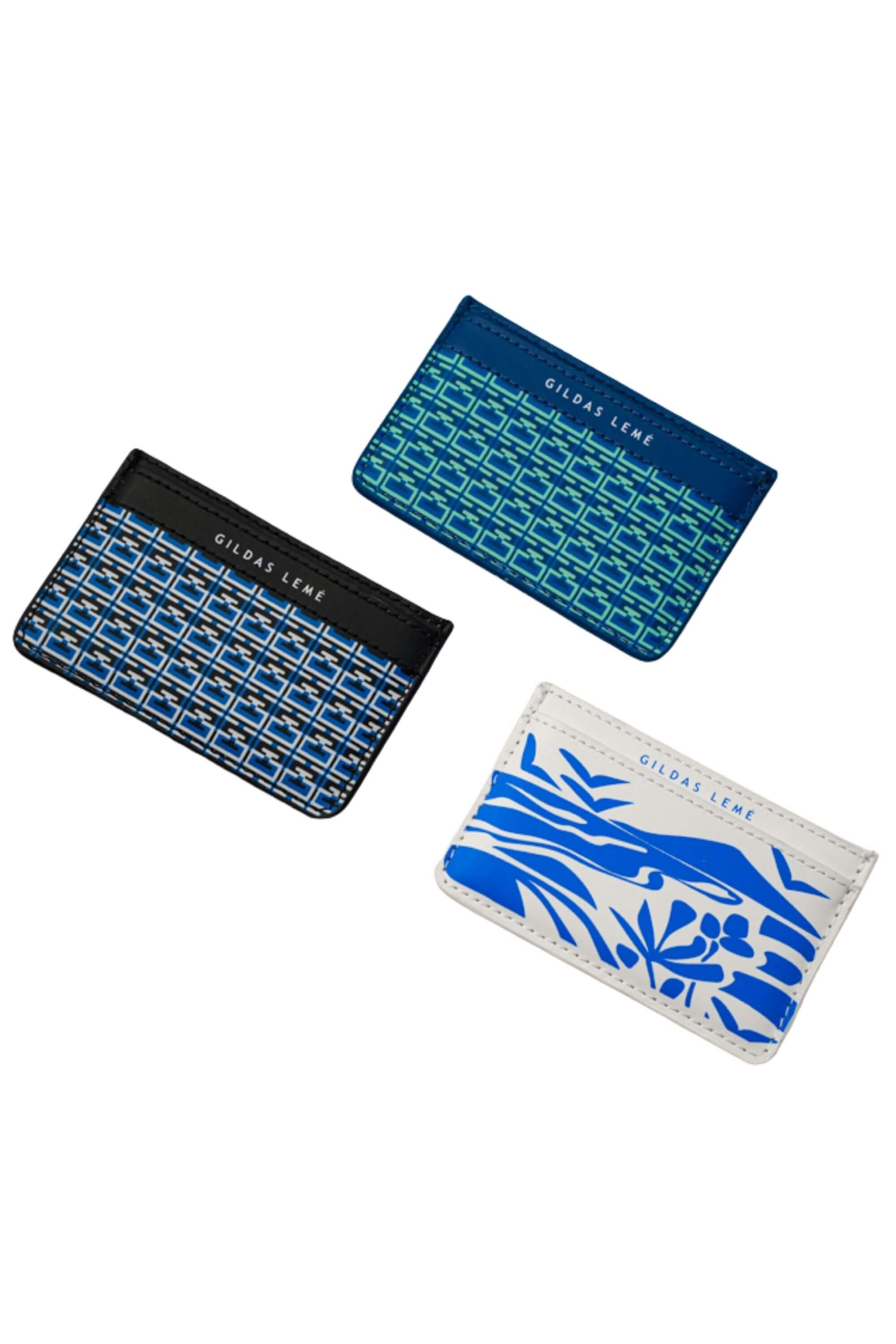 Monogram Edition Card Holder and blue stamp card holder